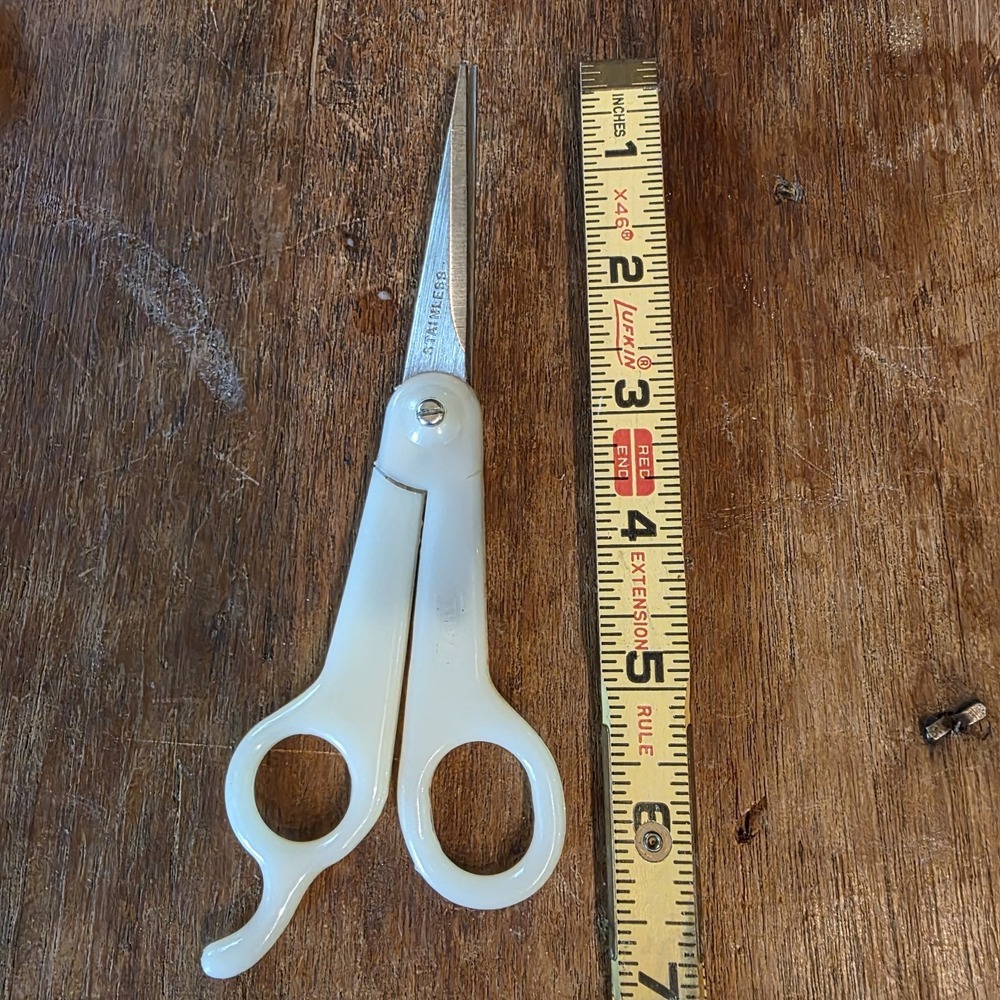 Vintage WAHL Barber Shears Scissors 1954 Patent 2676405 Celluloid Stainless 7" - Picture 4 of 7